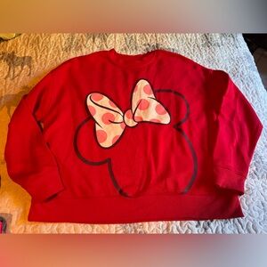 Disney Red Minnie Mouse Sweatshirt Large